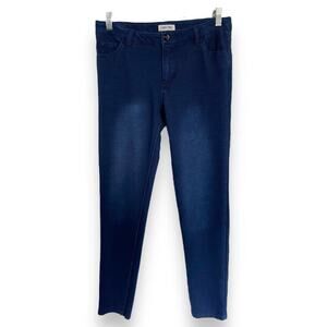 Cherokee Girls Jeans Sz XL 14 16 Dark Blue Knit Stretchy Skinny Pants Adjustable
